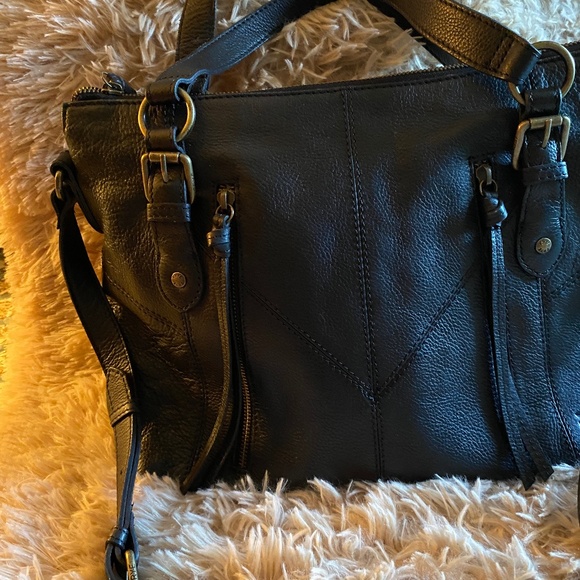 FRYE Black Leather satchel - Picture 1 of 11